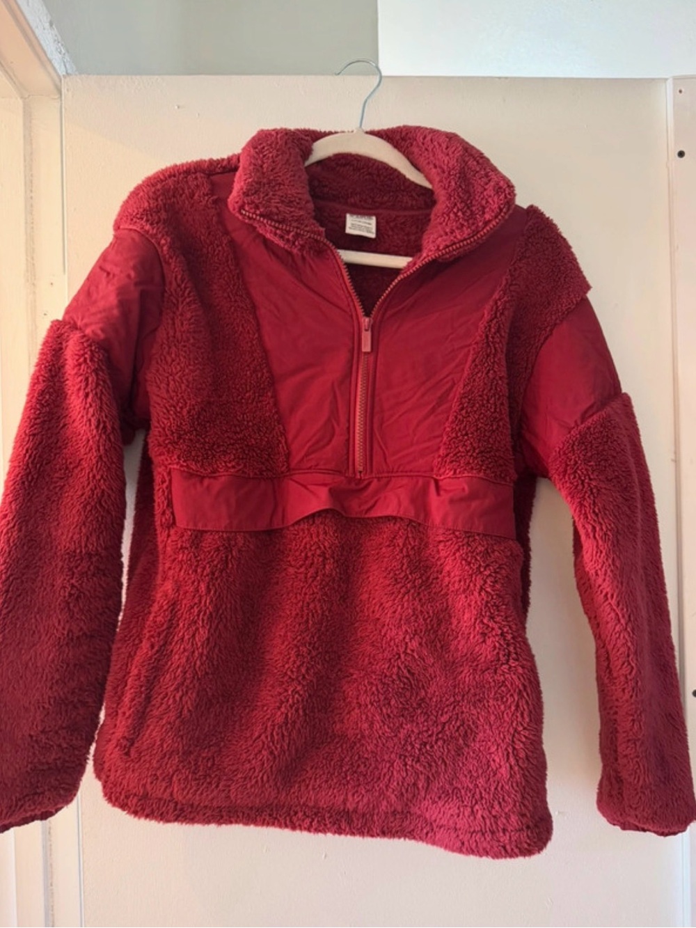 Victoria’s secret PINK Cozy Red Fleece Pullover Jacket